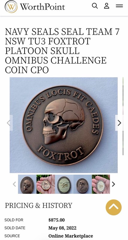 Navy Seals Seal Team 7 NSW TU3 Foxtrot Platoon Skull Omnibus Challenge Coin CPO gallery