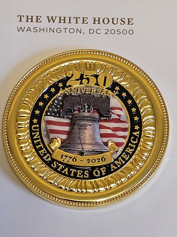 White House Coin. America 250th Years Anniversary Challenge Coin. gallery