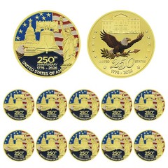 10PCS USA 250th Anniversary Coin Soaring Eagle, Liberty Bell & Capitol 1776-2026