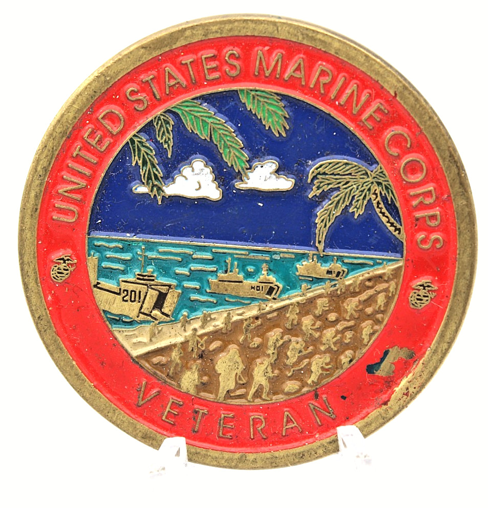 US Marine Corps Veteran Semper Fi Once a Marine Always a Marine Challenge Coin gallery