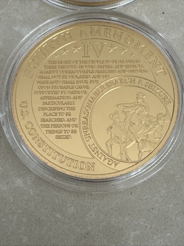 First Second Third & Fourth Amendment U.S Constitution Coins 24k Gold Filled gallery