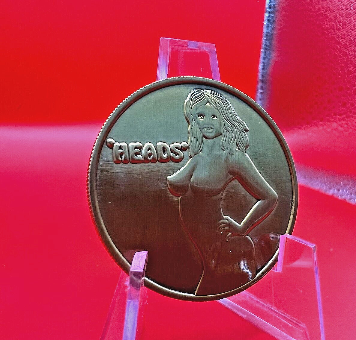 Sexy Lady Heads or Tails Flip Challenge Coin (SHIPS FROM USA) gallery