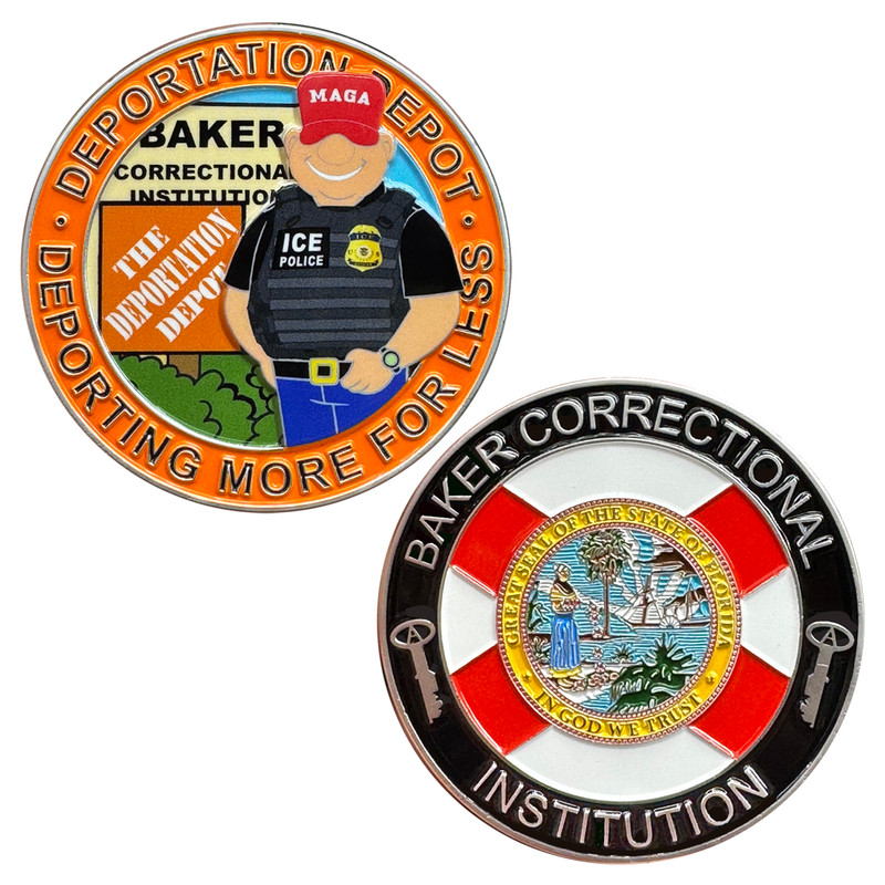 EL7-8 Deportation Depot new Alligator Alcatraz ICE Agent Challenge Coin Baker Co gallery