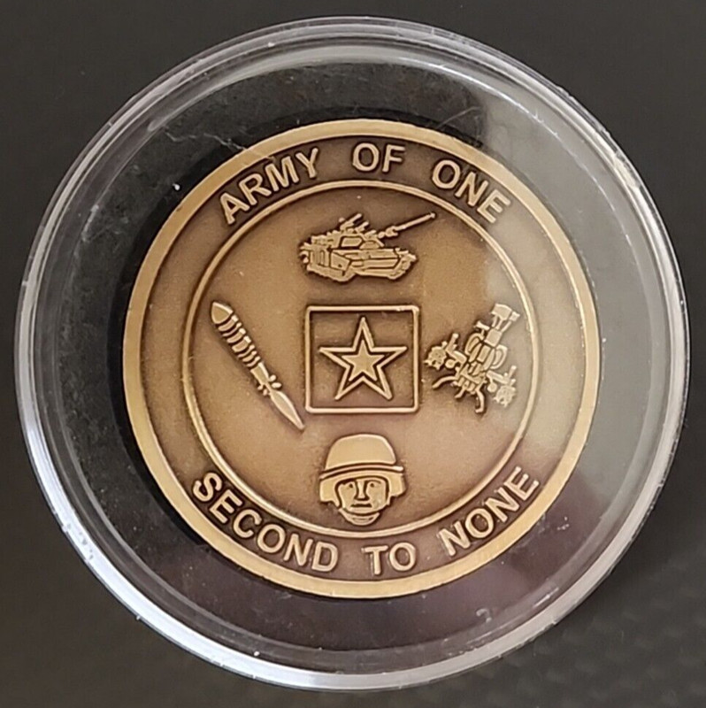Army of One-Second to None-Dept of Army 2 Sided Challenge Coin 1 1/2" gallery