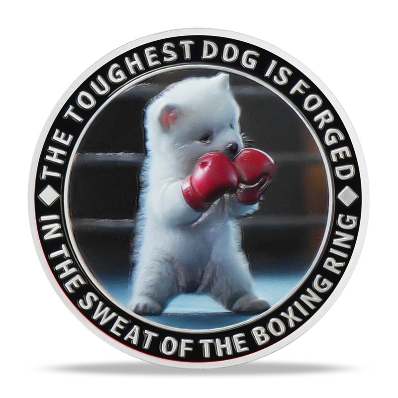 5pcs Funny Challenge Coin It's All Fine Cat & Dog Thank You Gifts For Men Women gallery