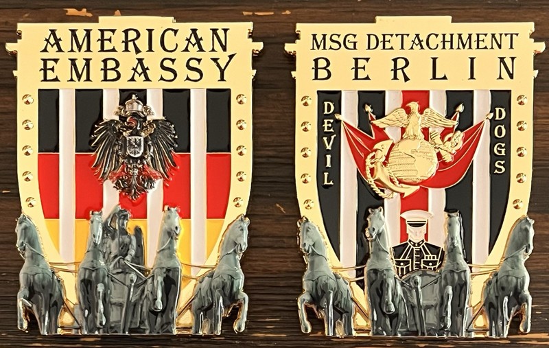 USMC MSG Det Marine Security Guard Detachment Berlin, Germany Challenge Coin gallery