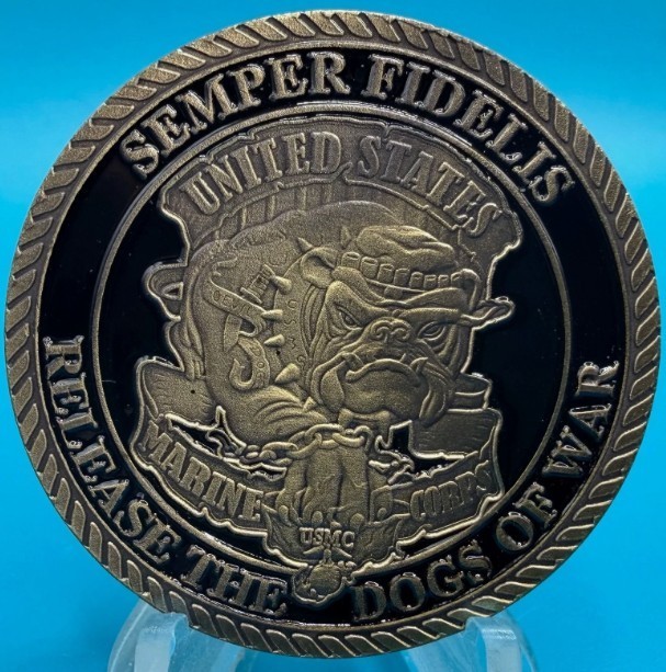USMC Marine Corps Semper Fidelis "Dogs of War" Military Challenge Coin gallery