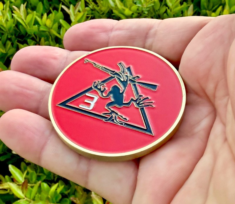 Navy Seal Team 3 Delta Troop Platoon Ramadi Iraq Trident Seals Challenge Coin 🔱 gallery