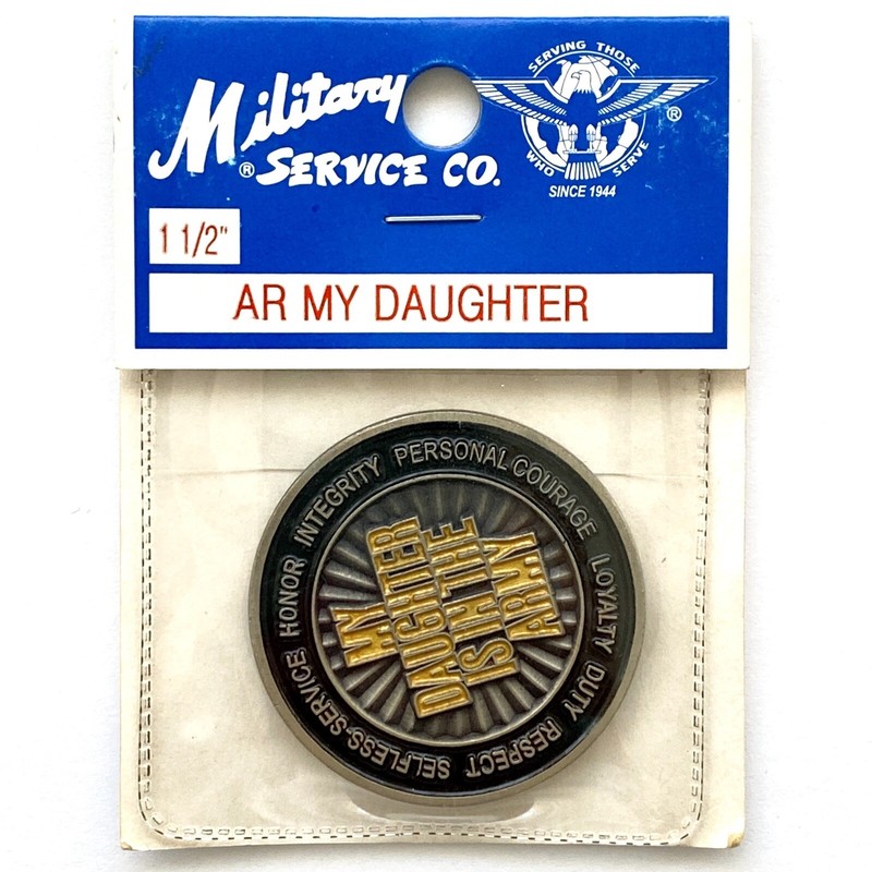 My Daughter Is In The Army Full Color Enamel Challenge Coin & Plastic Case 1.5in gallery