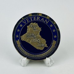 Operation Iraqi Freedom Veteran Challenge Coin Iraq Map Baghdad Mosul