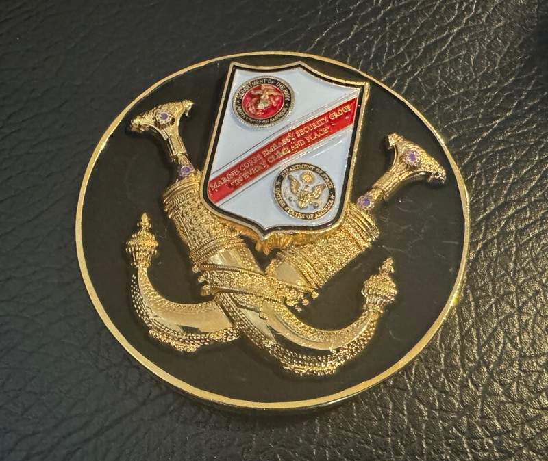 Marine Security Guard Detachment Riyadh, Saudi Arabia Challenge Coin gallery