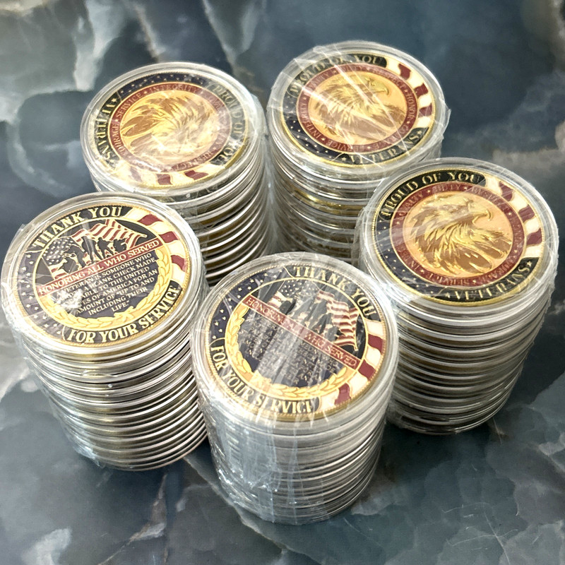 20 PCS Thank You For Your Service💥USA Military Veteran Bald Eagle Gift Coin gallery