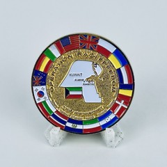 Operation Iraqi Freedom OIF Camp Arifjan Kuwait Challenge Coin Flags