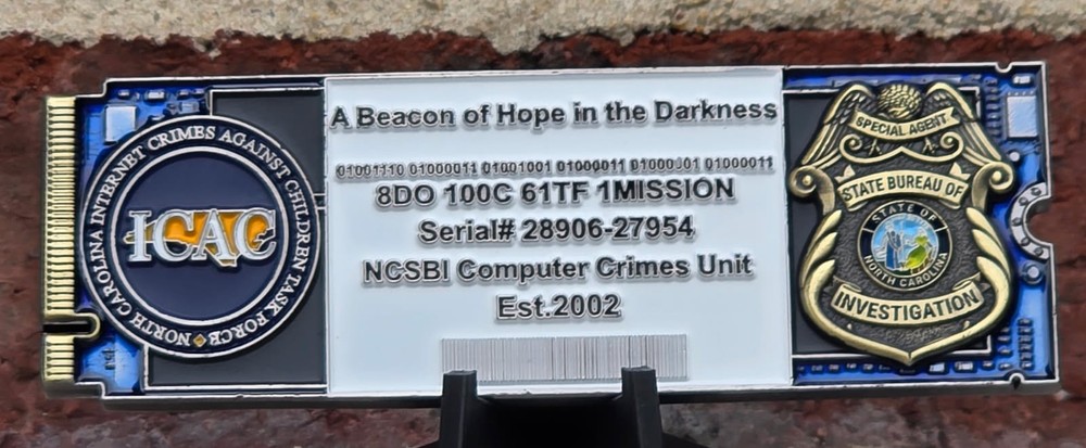 🔥LIMITED🔥NCSBI COMPUTER CRIMES UNIT ICAC 🔥CHALLENGE COIN🔥NORTH CAROLINA SBI