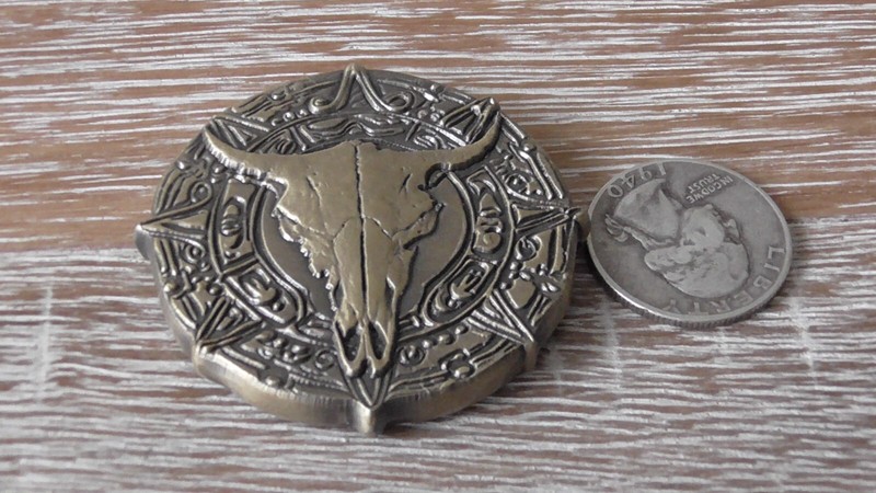 Unknown Thick Keep To The Code Cattle Skull Canadian Challenge Coin #855Y gallery