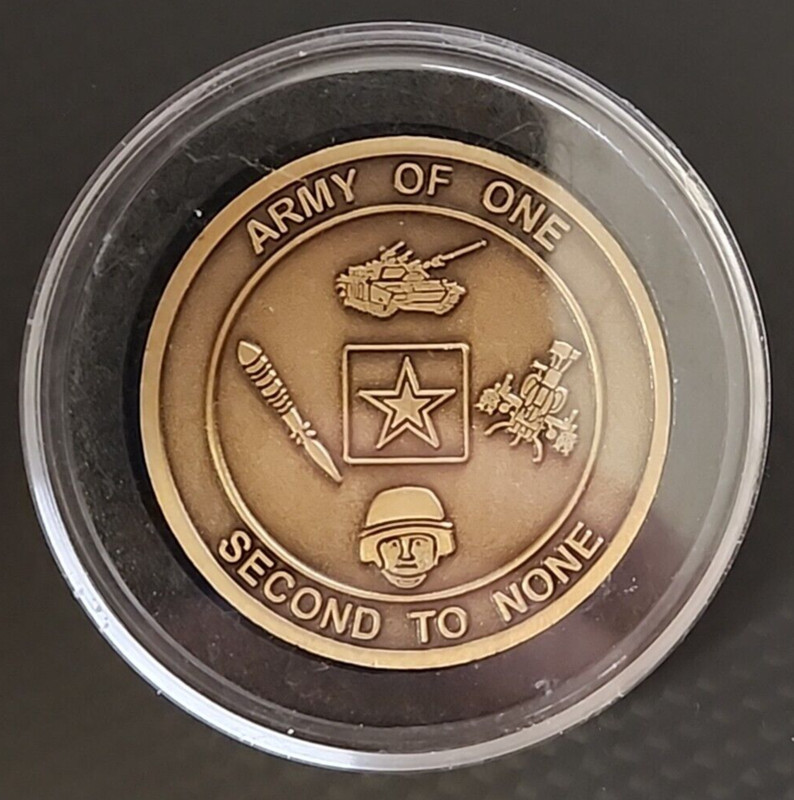 Army of One-Second to None-Dept of Army 2 Sided Challenge Coin 1 1/2" gallery