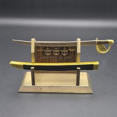 Navy Chief Navy Pride 125 Years Mini Cutlass Sword Display Chief Petty Officer