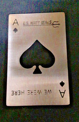 US Navy SEALS Ace of Spades Stainless Steel Bottle Opener We Were Here