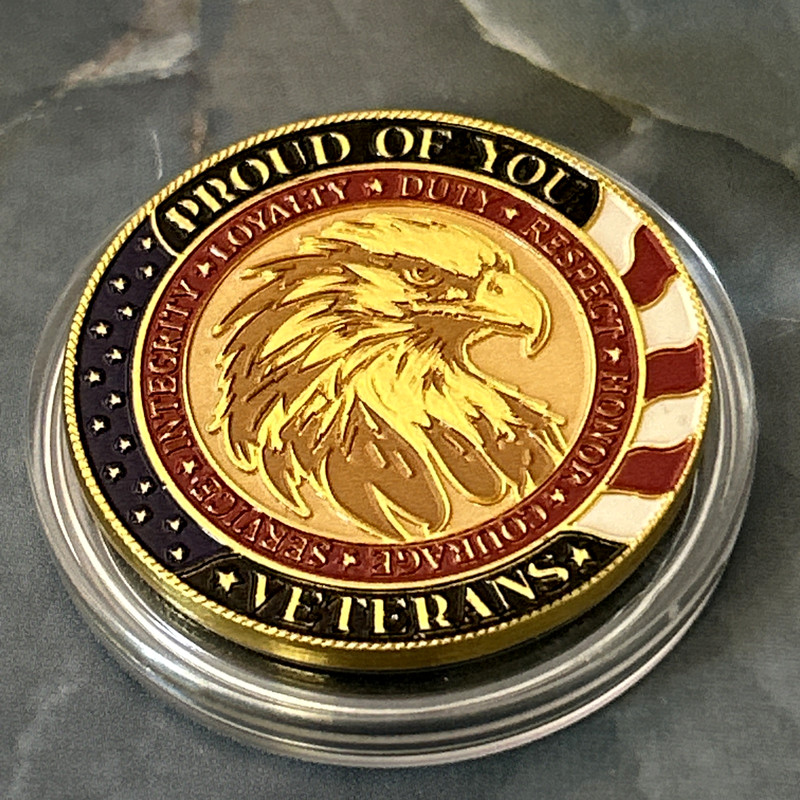 20 PCS Thank You For Your Service💥USA Military Veteran Bald Eagle Gift Coin gallery