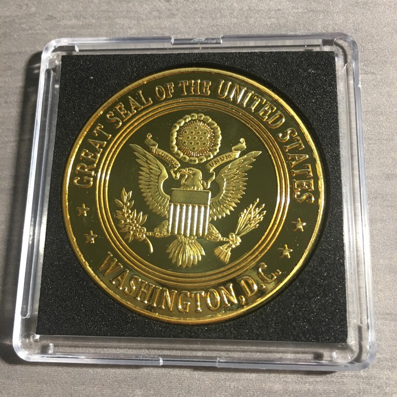 KENTUCKY State Seal Challenge Coin Colorized USA includes Display Case! NEW! gallery