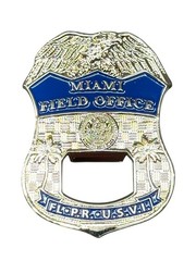 ICE Miami Field Office Bottle Opener Silver 2.5” Officer Challenge Coin FL