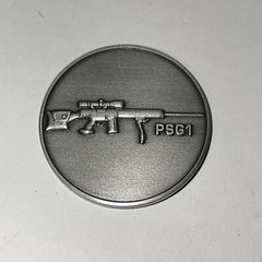 Heckler & Koch HK PSG 1 Challenge Coin Brass with Antique Silver Finish New Rare