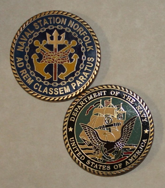 NORFOLK Naval Station Virginia Navy Challenge Coin gallery