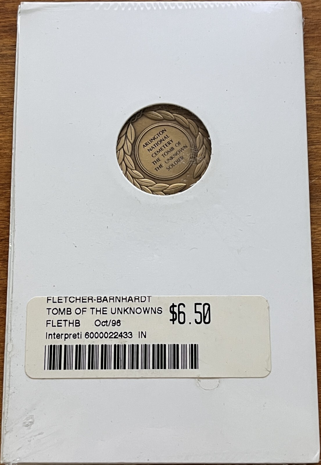 TOMB OF THE UNKNOWN SOLDIER ARLINGTON ARMY CHALLENGE COIN 1996 BRONZE 1.5" New! gallery