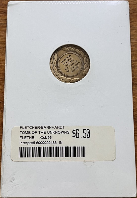 TOMB OF THE UNKNOWN SOLDIER ARLINGTON ARMY CHALLENGE COIN 1996 BRONZE 1.5" New! gallery