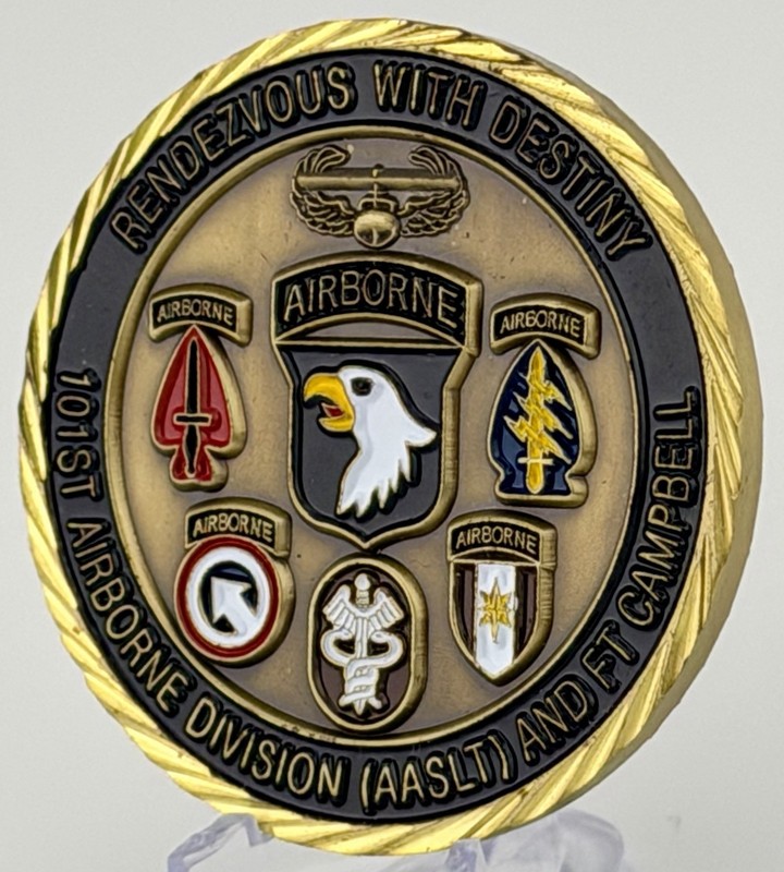 101st Airborne Division CSM Challenge Coin Air Assault Fort Campbell E-9 gallery