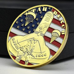 D-Day Omaha Beach Challenge Coin WWII Normandy 1944 Airborne Veteran Medal
