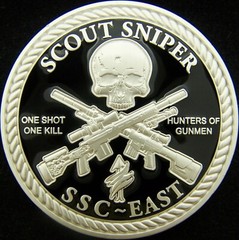 United States Marine Corps USMC Scout Sniper 8541 0317 Challenge Coin