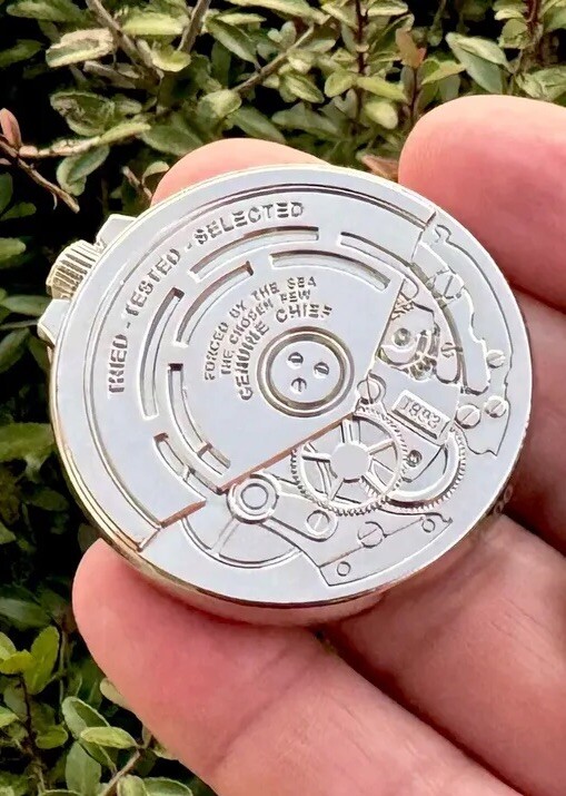 Navy Chief Seals Scuba Dive SUBMARINER Watch Smurf Challenge Coin NSW CPO USN 🌊 gallery