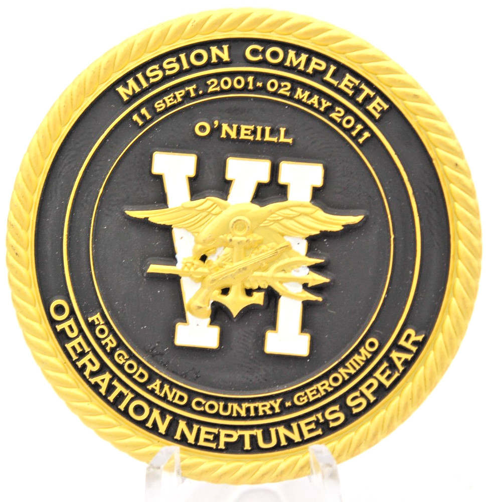Navy SEAL Team Six Red Squadron Neptune Spear ONeill Challenge Coin 2.0"