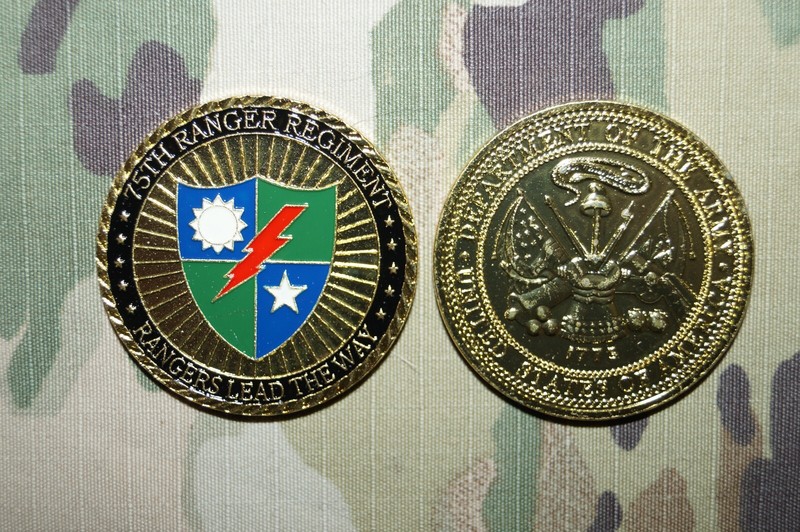 Challenge Coin US Army 75th Ranger Regiment Lead the Way Gold Colored Hard Clear gallery
