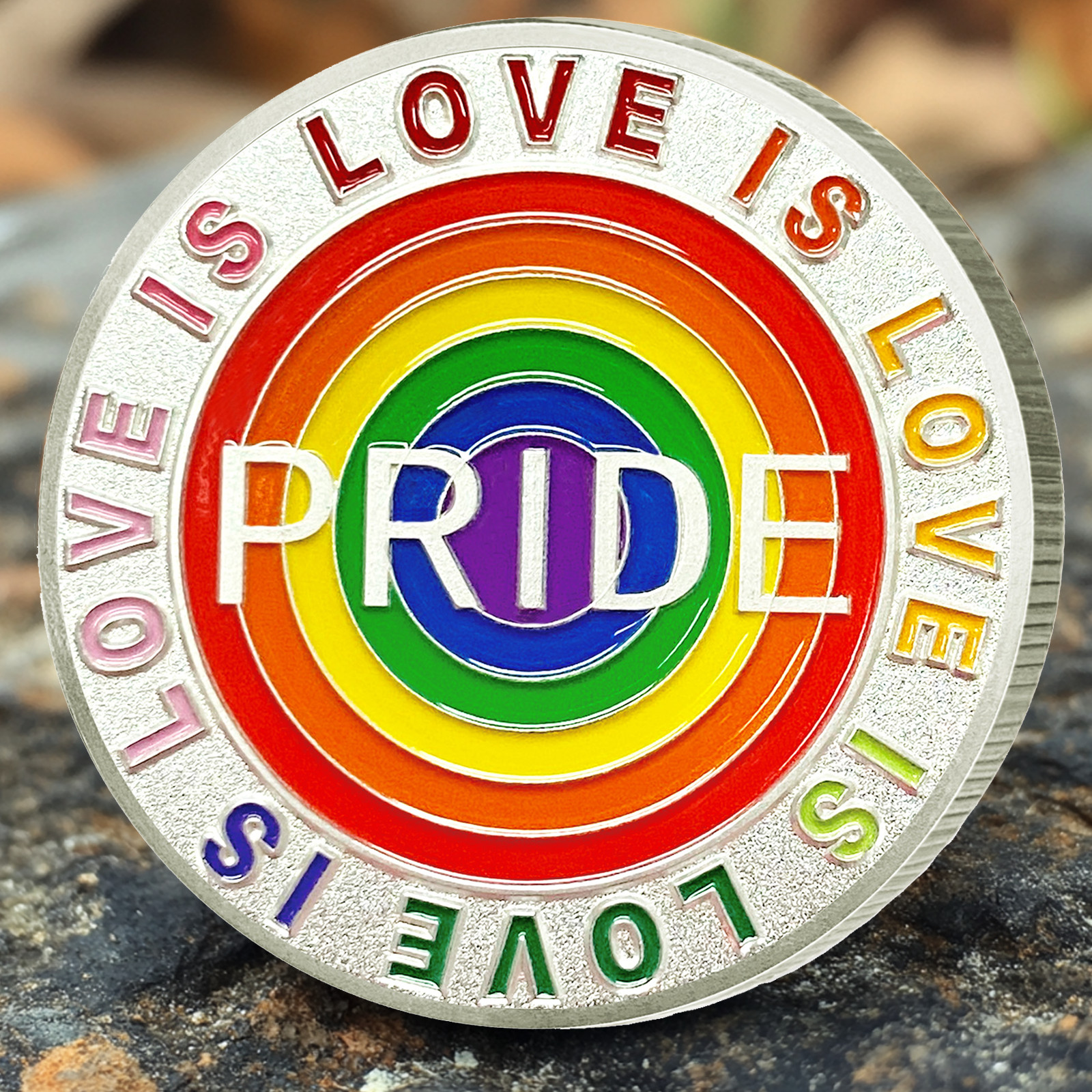 Rainbow Flag Gay Pride Challenge Coin LGBTQ Gay Lesbian Marriage Equality Gifts gallery