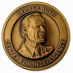 RARE CIA George Bush Center for Intelligence Challenge Coin George H.W. Bush