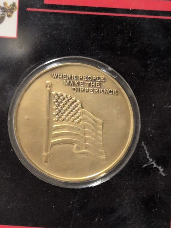 United States Marine Corp Challenge Coin USMC In Plastic Protector Case gallery