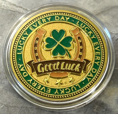 5 PCS-IRISH SHAMROCK LUCKY #7/Pocket Coin or Golf Ball Markers