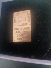 Free shipping,One Oz.999 Fine Copper Bar ,numbered,great great gift,collectible
