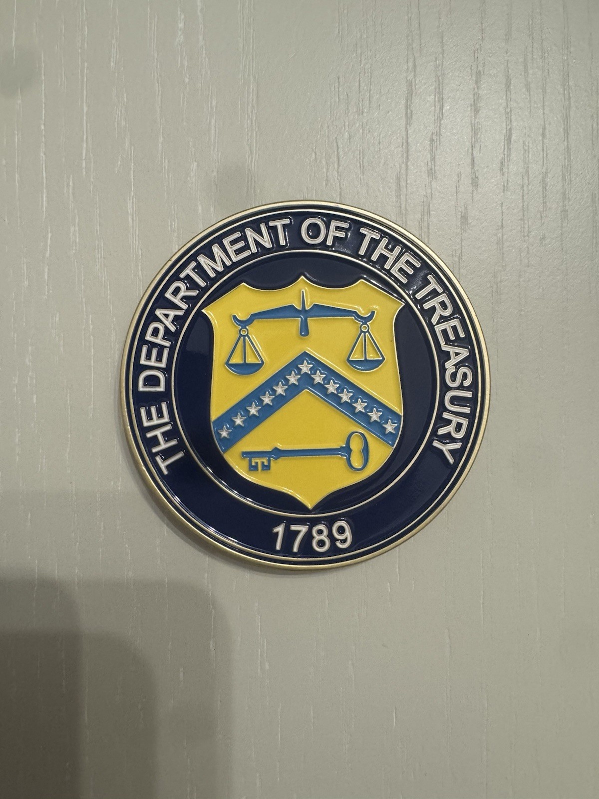 Department Of Treasury POLICE Challenge Coin Crypto Design SILVER Variant HUGE gallery