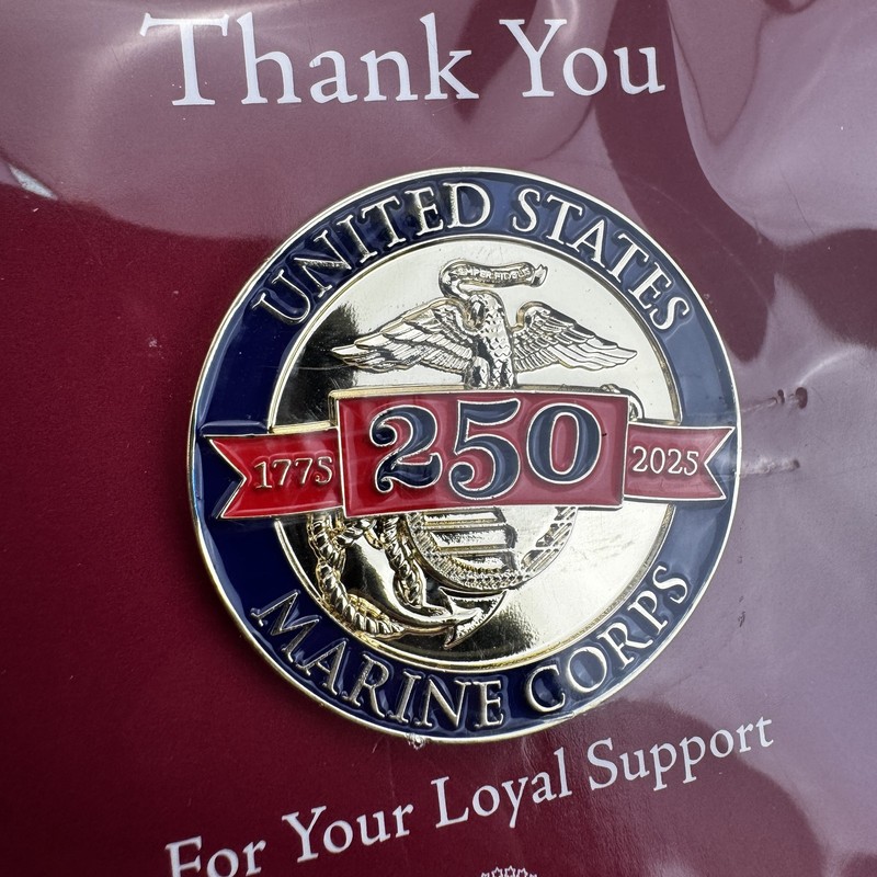USMC 250th Anniversary 2025 Marine Corps Heritage Foundation Challenge Coin gallery