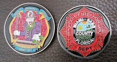 Rescue & Ariel 2 Miami Dade Fire Department Station Challenge Coin Liberty City