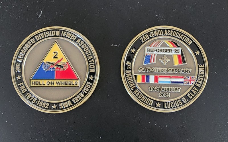 2nd Armored Division (Forward) Association Annual Reunion "REFORGER '25" Coin gallery