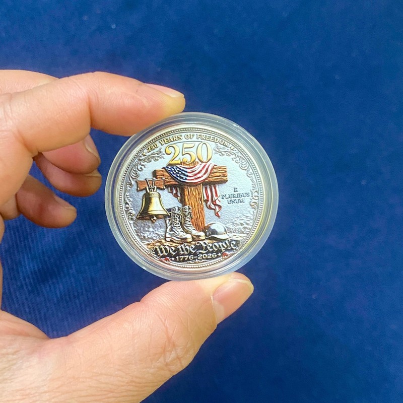 250 Years Freedom US Veteran Christian Challenge Coin 1776-2026 Patriotic Gift gallery