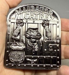 💥Alligator Alcatraz Federal Police Prison HSI Challenge Coin Antique Silver Big