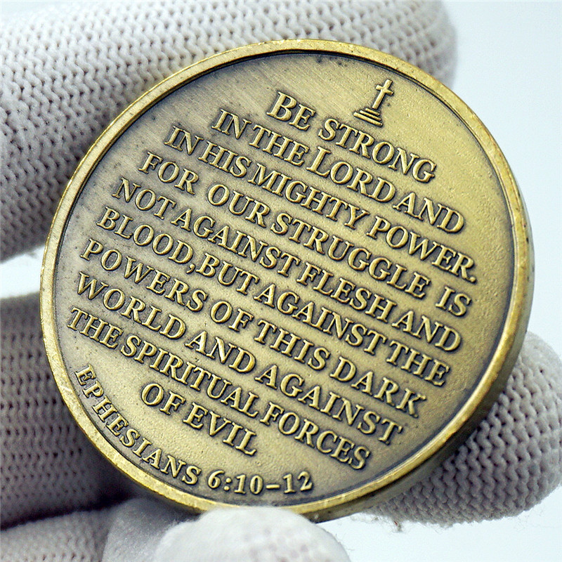 The Task Ahead Ephesians 6:10-12 BE STRONG US Military Challenge Coin Collection gallery