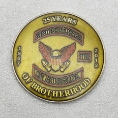 Armed Forces of America 25 Years of Brotherhood Challenge Coin