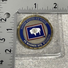 Coin – FE Warren Air Force Base Wyoming Base Coin – Bison & Color