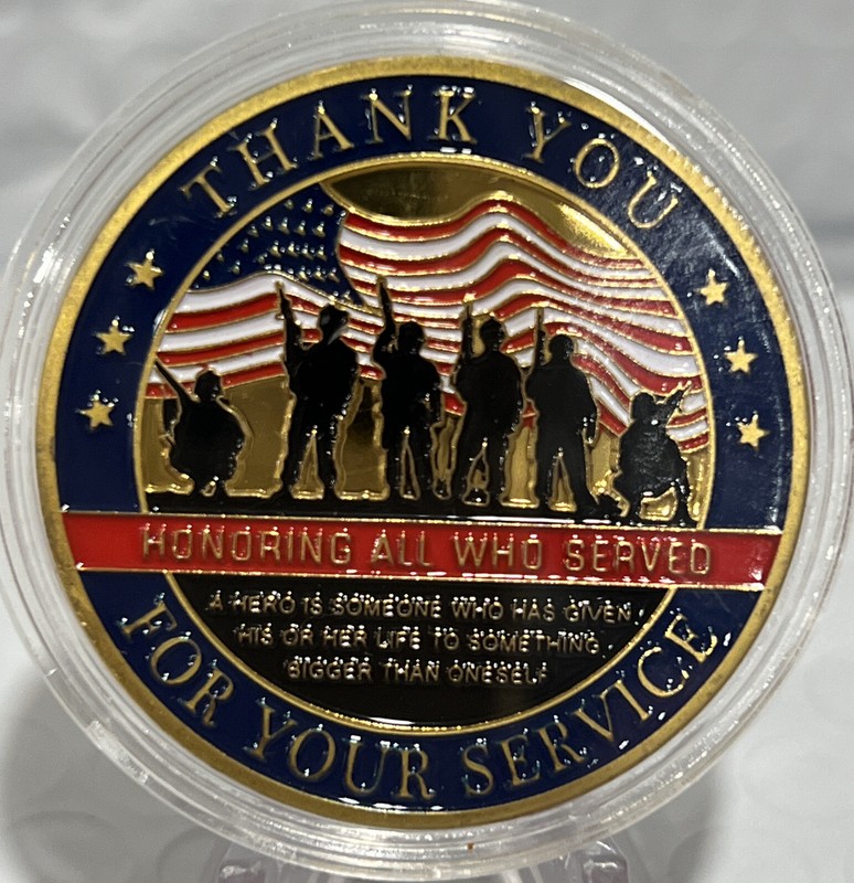 * 50 Pieces “Thank You Veteran for Your Service”Military Challenge Coin Honoring gallery